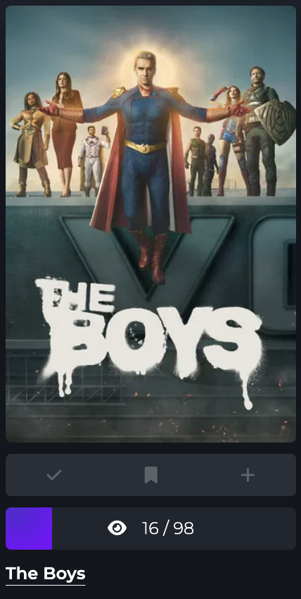 Show with episode progress