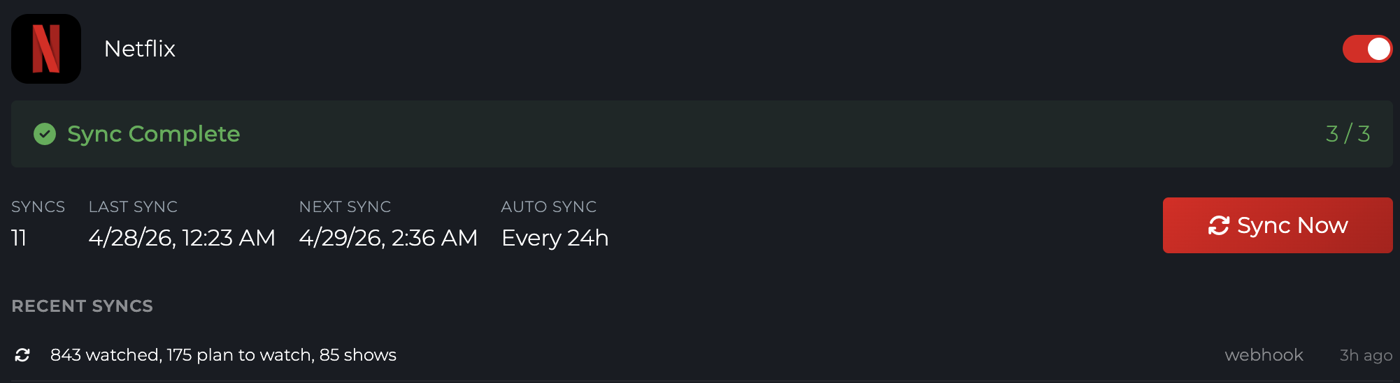 Netflix tracking preview